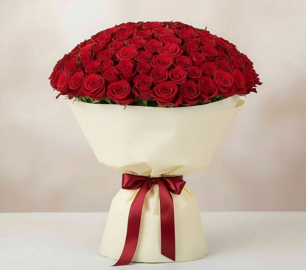Букет 101 Красная роза Милано в Чкаловске