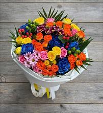 Букет цветов из:  Розы и Хризантемы в Чкаловске