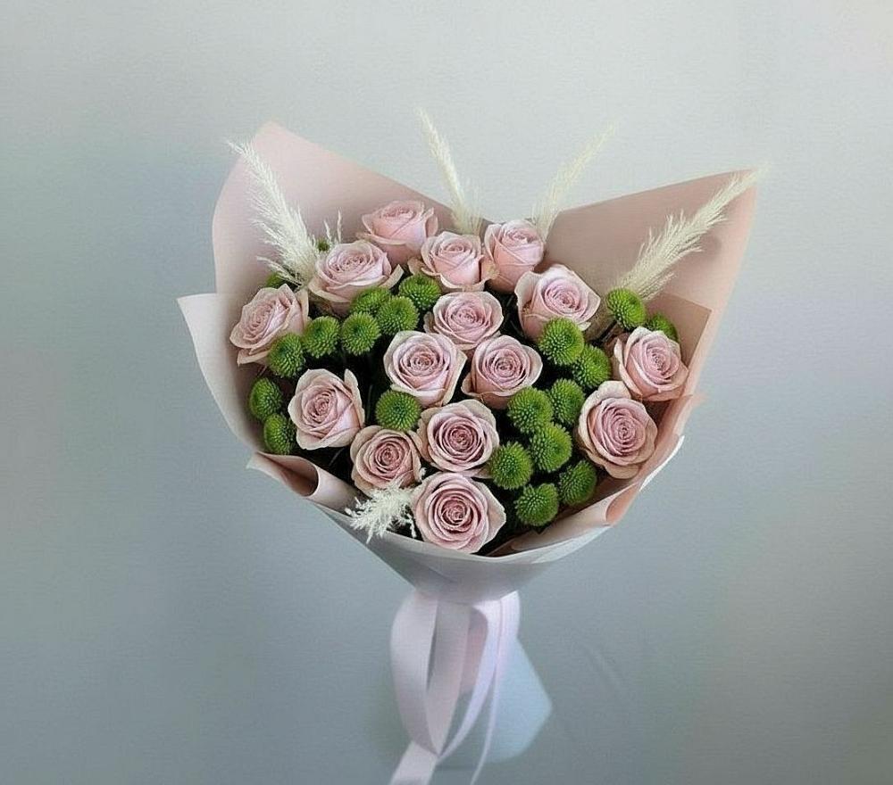 Букет цветов из: Розы и Хризантемы в Чкаловске