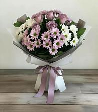 Букет цветов из:  Хризантемы и Розы в Чкаловске